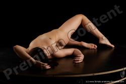 Nude Woman Asian Laying poses - ALL Slim medium brown Standard Photoshoot Pinup